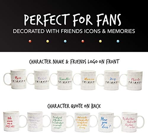 Набор от кафе на steins Paladone Friends ТВ Шоу, тематични подаръци за 6 приятелите - официално лицензиран продукт