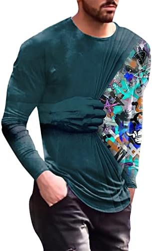 XXBR Мъжки Солдатские Тениски с дълъг ръкав, Есенна Градинска тениска с 3D цифрово принтом, Спортна Тренировка, Нормално