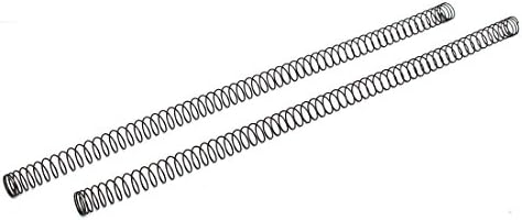 Aexit 0.8 mm x 12 mm x 305 мм Манганови Пружини от Стоманени Пружини Компресия Система за компресиране на Черно 2 бр.