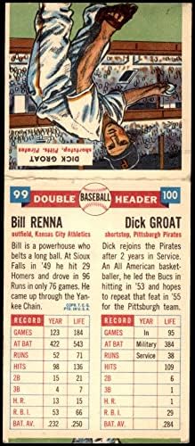 1955 Topps # 99/100 - Бил Рен/Дик Стотинка Лека атлетика/Пирати (Бейзболна картичка) VG/EX+ Лека атлетика/Пирати
