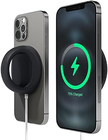 поставка elago Grip е Съвместим със зарядно MagSafe устройство, Държач за телефон е Съвместим с iPhone 13 / Pro / Pro Max / Mini и iPhone12, нощен режим влакчета [Зарядно MagSafe в комплекта не е ?