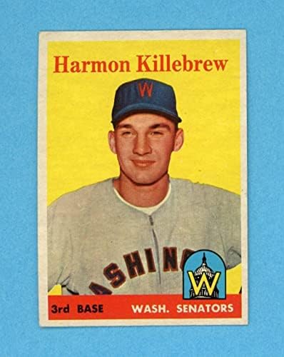 Бейзболна картичка 1958 Topps 288 Хармън Killebrew Washington Senators Ex/Mt - Бейзболни картички с надпис Slabbed