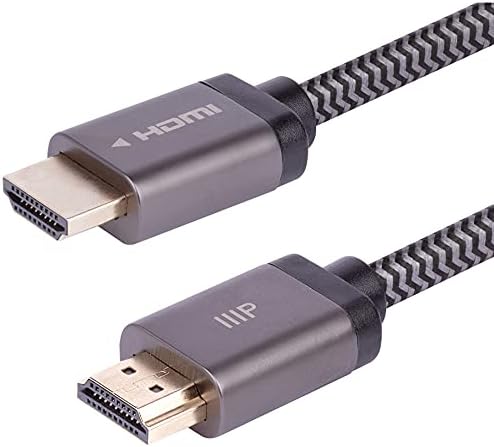 Сертифициран Monoprice 8K Сплетен високата кабел HDMI 2.1 дължина от 6 фута - Черно | 48 gbps, съвместимо с Sony PS5, Microsoft Xbox Series X и S Series