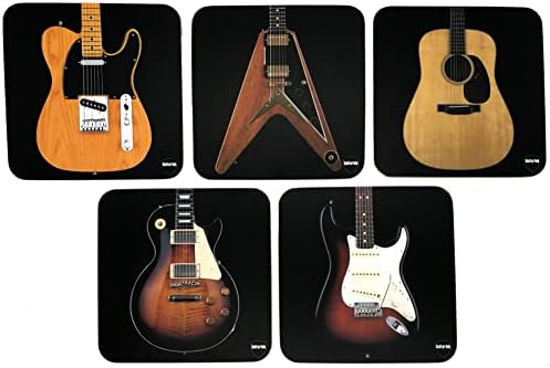 Portola Sky Guitar Ink - Набор на каботажните за китара / 5 Красиви Много Големи каботажните Класическа форма на китара,