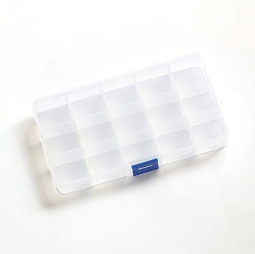 2 Броя 15 Мрежи Органайзер за Бижута Пластмасова Кутия-Органайзер За Бижута Прозрачна Кутия-Органайзер За Бижута Пластмасови