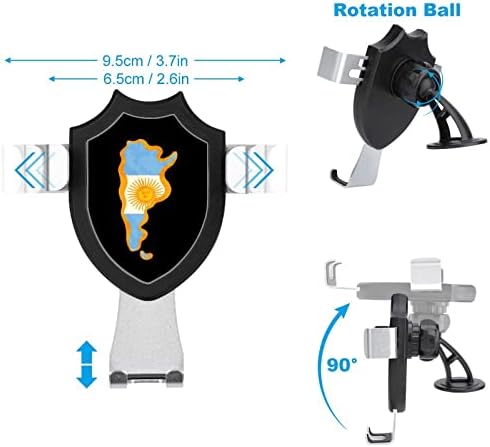 Аржентински Флаг Карта Планина Телефон за Кола Универсален Държач за Мобилен телефон арматурното табло, Предното Стъкло на Вентилационна Закопчалка е Подходяща з