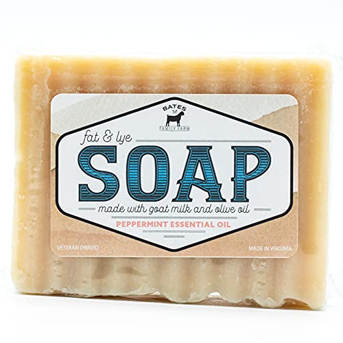 Сапун от козе мляко Бейтс Family Farm Bar-Soap - Старомоден ръчно изработени сапуни с мазнина и щелоком за лице и тяло,