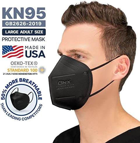 Маски за лице до bnx KN95, направени в САЩ (малки Детски, за възрастни средно за възрастни големи) (ушни втулки) (Модел: E95S /E95M/ E95)