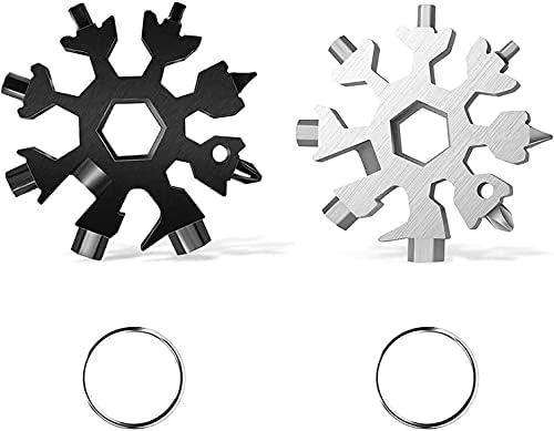 Многофункционален инструмент Снежинка 18 в 1, отварачка за бутилки Снежинка от неръждаема стомана /Комплект плоски крестообразных отвертки / гаечен ключ, трайни и п?