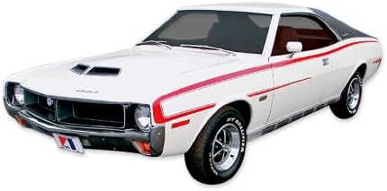 Комплект отличителни знаци и ленти с Копието 1970 AMC American Motors - Бял