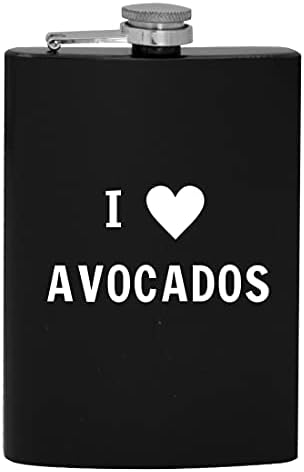 Аз с цялото си сърце обичам авокадо - фляжка със спирт за 8 унции