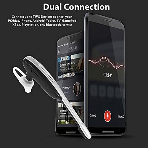 Слушалки Tek Styz е Съвместима с ухо Oppo R11s Plus in Ear Wireless Bluetooth с шумопотискане (Бял /Златен)