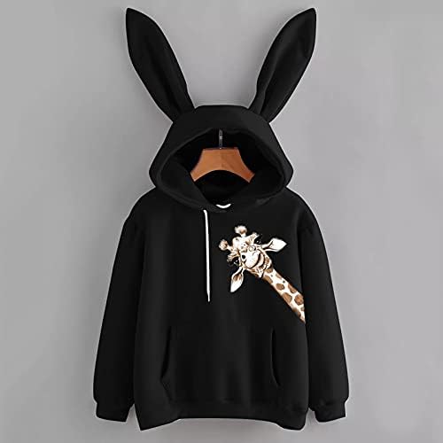 Скъпа hoody за жени-юноши и момичета, блузи с качулка на експозиции, топли пуловери с дълги ръкави и графичен принтом, върхове