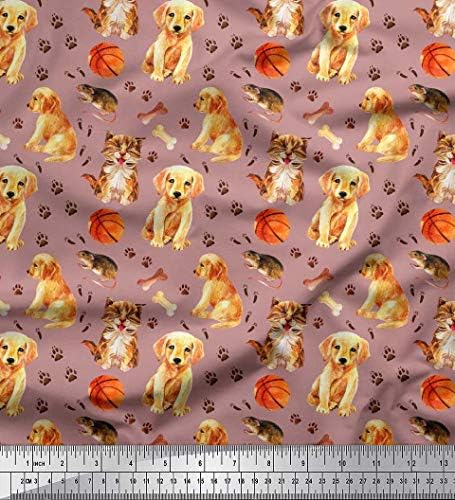 Отпечатък тъкани от futon трикотаж Soimoi, кърпа с принтом любимци, за кучета и котки ширина 58 см