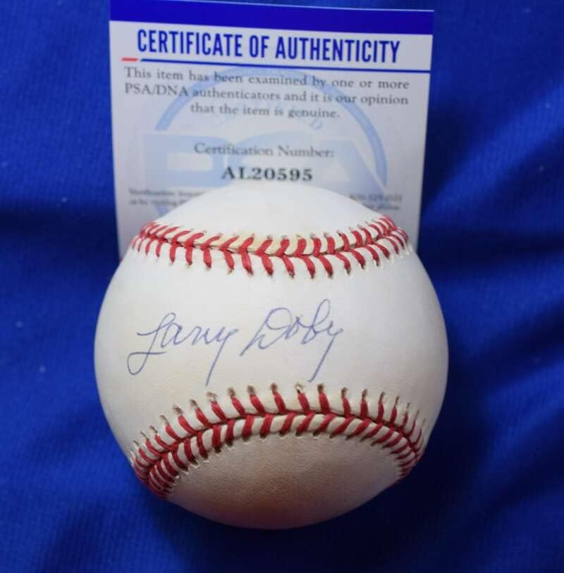 Лари Doby PSA ДНК Coa Автограф Подписан от Американската Лига на OAL Бейзбол