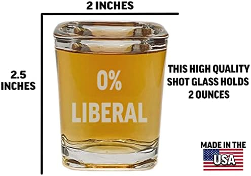 Квадратен Забавен Подарък под формата на 0% Либералната Чашки За Републиканците или Консервативната