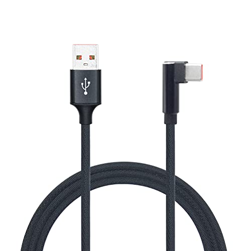 90 Градуса кабел USB A-C USB 3,3 метра, Кабел за бързо зареждане 66 W 6A Type C-Кабел за бързо зареждане на тъканната