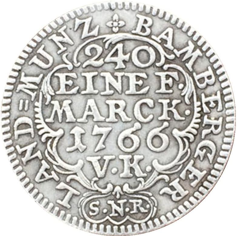 1766 Немски Медни Монети със сребърно покритие Антични Монети Събиране на Монети ръчно изработени подлежащи на выдуванию