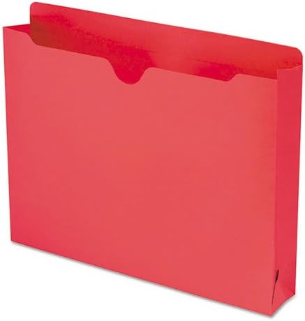 Капаци за файлове размазанного цвят с подсилени пластове раздел, буквално, червен, 50 бр./кор