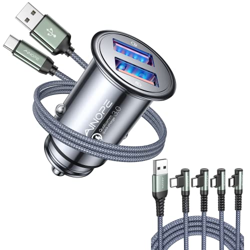 USB кабел C AINOPE 4-Pack [10/6,6/3,3/3,3 фута] USB кабел за бързо зареждане 3,1 И под прав ъгъл, [Двойна QC3.0 / с кабел