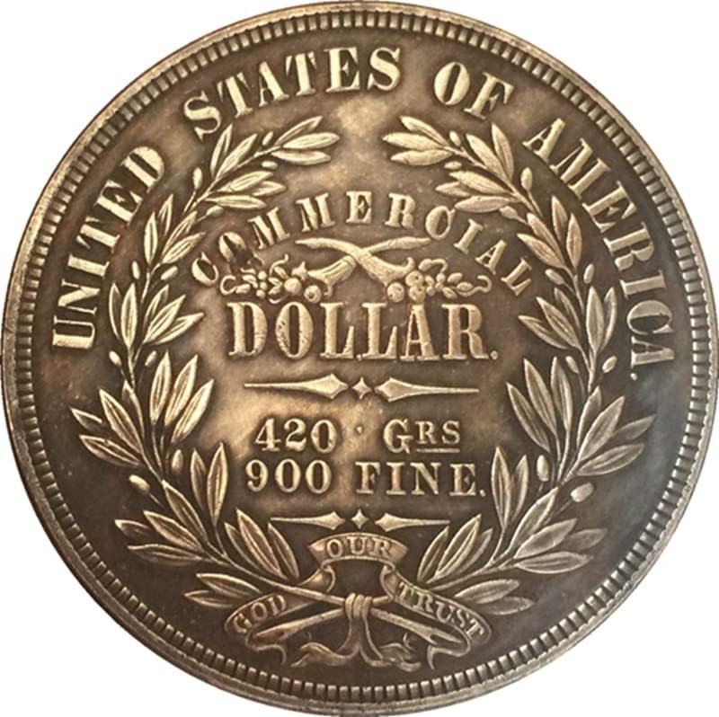 1872 Американски Възпоменателни монети Монета с Медна сребърно покритие Старинен Сребърен Долар Чуждестранни Възпоменателни