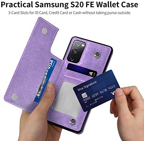 Калъф COOYA за Samsung S20 FE, Калъф Galaxy S20 FE 5G, една Чанта-портфейл с държач за карти, Защитен калъф-книжка с