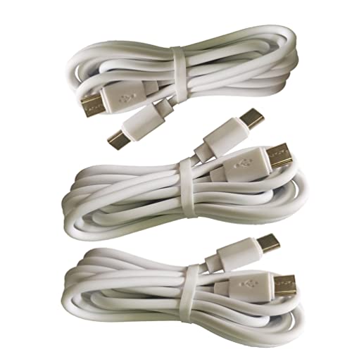 Кабел Furlet 3 Pack 5FT Type USB-C-USB-C Кабел за бързо зареждане Type C Кабел за зареждане и синхронизация на данни Бял