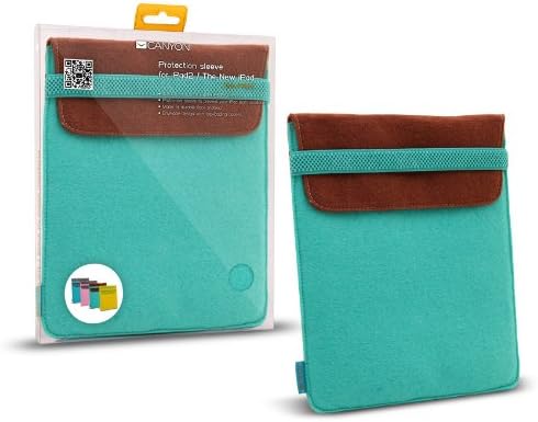 Дизайн на пощенски плик от флокового материал Canyon Protection Sleeve-с достъп за изтегляне на върха за iPad 2/New iPad -Зелен
