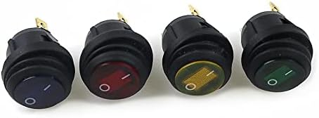 ONECM 1БР KCD1 Кръгла водоустойчив Вкл-Изкл 3Pin лампата през Цялата кулисный премина 10 (6) A 250VAC 125 В led лампа с плосък колан (цвят: жълт размер: 12)