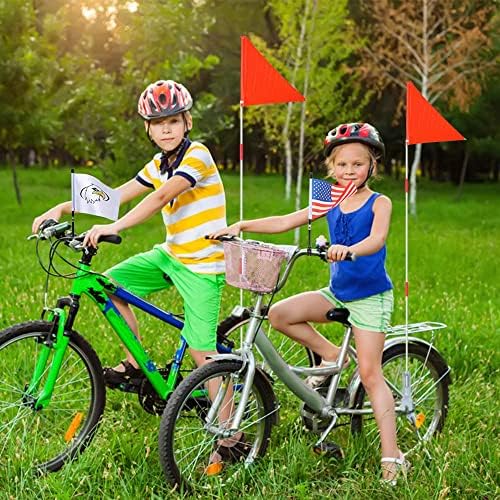 Флаг сигурност за велосипед с ремарке, на 6 Фута поле за каране на хартата от ултра силна Стъклопласт, устойчив на разкъсване Полиестер и водоустойчив Велосипеден ф