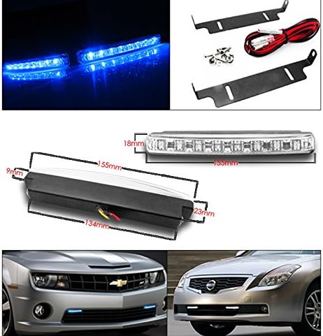 ZMAUTOPARTS Led Ламповые Проекторные Фарове, хромирани фарове с 6сини DRL, Съвместими с Chevy Colorado 2015-2019