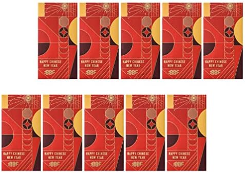 ABOOFAN 10шт 2021 честита Нова Година на Червени Пликове Китайски Година на Бика Хонг Бао Щастливи Парични Пакети Червени