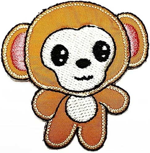 Kleenplus 3 бр.. Маймуна кафява на цвят, с анимационни бродерия на iron пришивной икона за дънкови якета, шапки, раници, блузи, стикер със сладък маймунката, апликации и деко