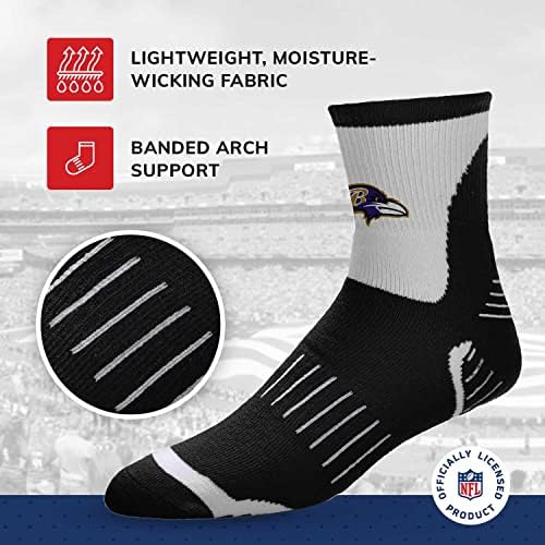Младежки чорапи FBF NFL дължина до четвърти инча за момчета и момичета