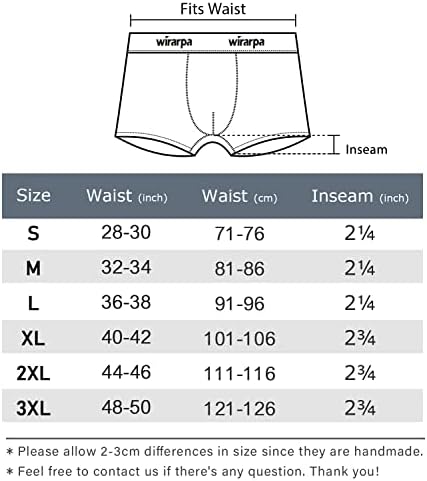 wirarpa Мъжки Бански Бельо Памучни Гащи-Боксерки С Къси Штанинами Удобни Гащи 4 Опаковки
