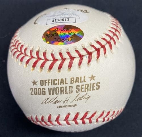 Аарон Майлс Подписа Бейзбол лого от World Series 2006 JSA - Бейзболни Топки с Автографи