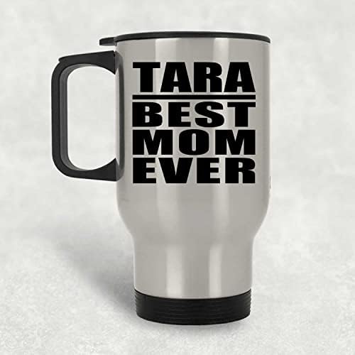 Designsify Tara най-Добрата Майка На света, Сребърен Пътна Чаша 14 грама, на Изолиран Чаша от Неръждаема Стомана, Подаръци