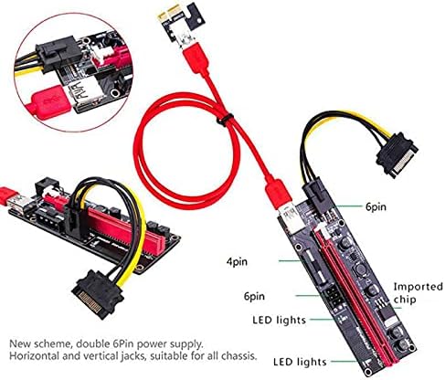 Съединители VER 009S USB 3.0 Pci-E Странично Card 60 см Ver 009S Express 1X 4X, 8X 16X Удължител Странично Card Адаптер