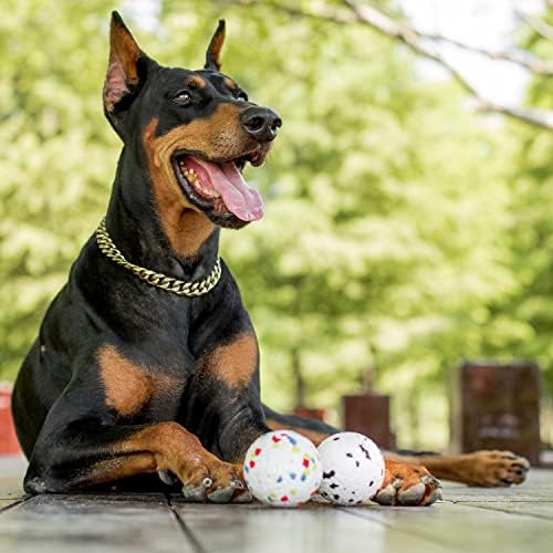 Играчки-топки за кучета QIYADIN за Агресивни Жевателей, Неразрушаемые Трайни Интерактивни Топки за Игри Кучета, Екологично Чист Безопасен и Надуваеми топки ETPU за трен