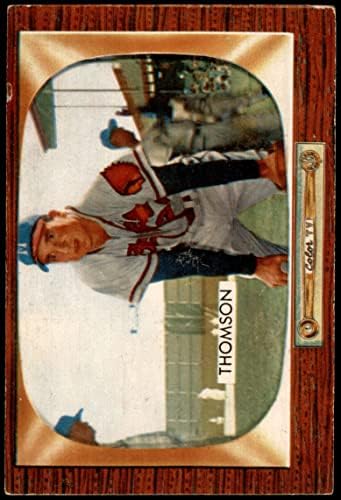 1955 Боуман # 102 Боби Томсън Милуоки Брейвз (Бейзболна картичка) VG/БИВШ Брейвз