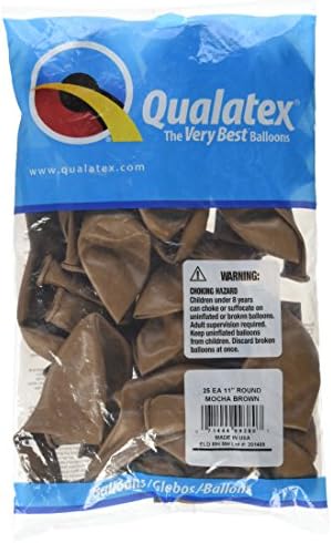 Pioneer Балон Company Латексный топка 25 Count, 11 см, Тъмно-кафяв