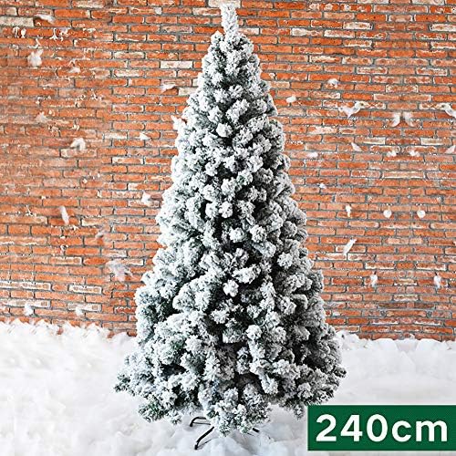Изкуствена Коледна бор DULPLAY Височина 7,8 фута, покрита със сняг флокированием, с Метална стойка Популярен Избор за