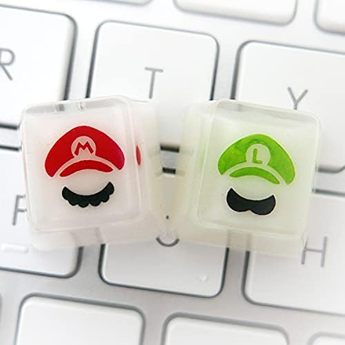 Слот Капачки за ключове Марио от смола, за клавиши Cherry MX Swtiches (OEM R4) (Зелен Luigi)