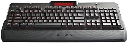 Детска клавиатура EVGA Z10 с Червена led подсветка на Механични превключватели Син Цвят, с Вграден LCD дисплей, макро-Игрови