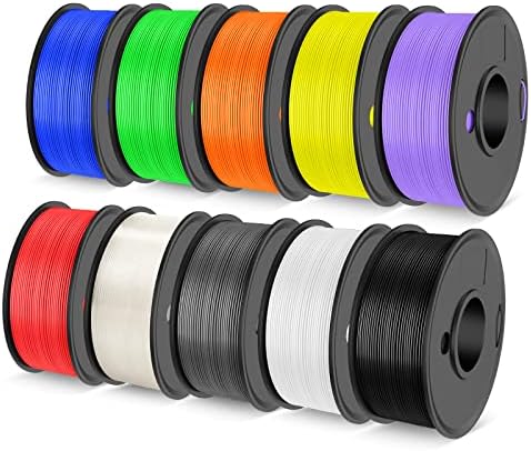 Комплект направления за 3D-принтер Multicolor, Конци JAYO PETG 1,75 мм, Леко Намотанная конец 2,5 кг, макара 250 г, 10