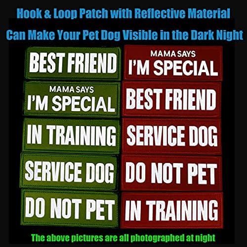 Тактически Ленти за служебни Кучета, Етикети, Подвижни и Светлоотразителни Бродирани Ленти с плетене на една кука и Линия