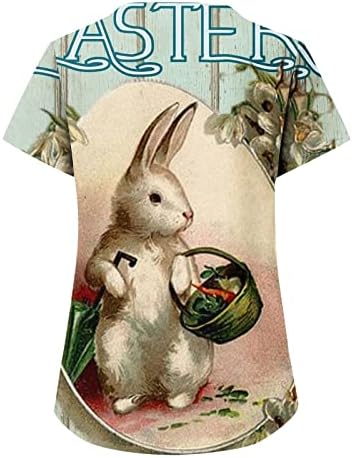 Дамски Ризи На Ден честит Великден, Цветна Тениска с изображение на Лов За Яйца, Сладък Заек за Момичета Pirnt, Тениски