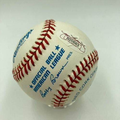 Красив Мики дод мантия с Автограф на Американската лига Бейзбол MINT Autograph JSA COA - Бейзболни Топки С Автографи