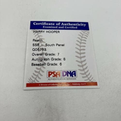 Красив сингъл Хари Хупера С Автограф на Американската лига Бейзбол PSA DNA COA - Бейзболни Топки С Автографи