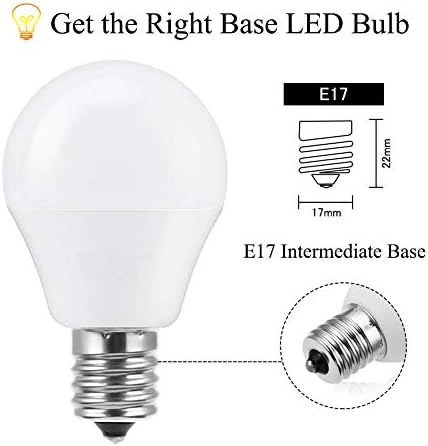 Led лампа SumVibe E17, Еквивалент на 5 W 50 W, Дневен Бяло 6000 К, led лампи G14 E17 в Междинно база за монтаж на таван, вентилатор, Без регулиране на яркостта, 4 бр. в опаковка